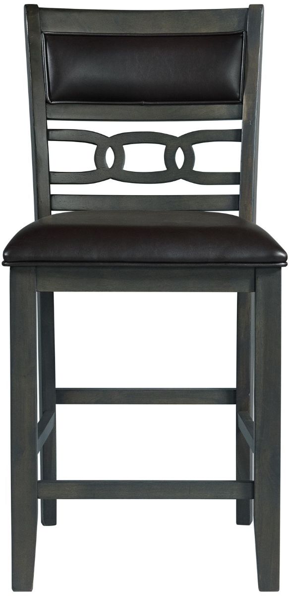 Elements International Amherst Dark Gray Counter Side Chairs-1