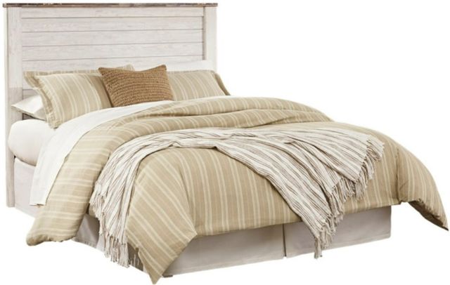 Signature Design by Ashley® Willowton 5-Piece Whitewash King/California King Panel Headboard Bedroom Set-1