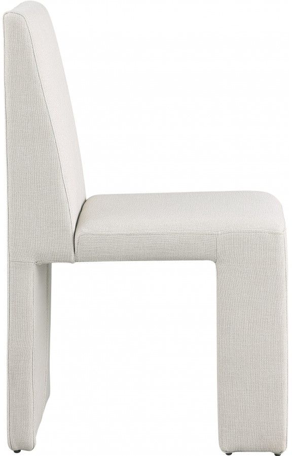 Meridian Furniture Benson Cream Linen Upholstered Dining Side Chair-2