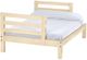 Crate Designs™ Furniture Unfinished Full XL Ladder End Lower Cutaway Youth Bunk Bed-0