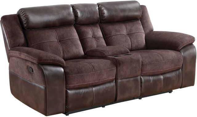 Steve Silver Co. Pueblo Coffee Manual Reclining Loveseat with Console-0