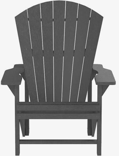 C.R. Plastic Generation Line Slate Grey Classic Adirondack Outdoor Chair-1