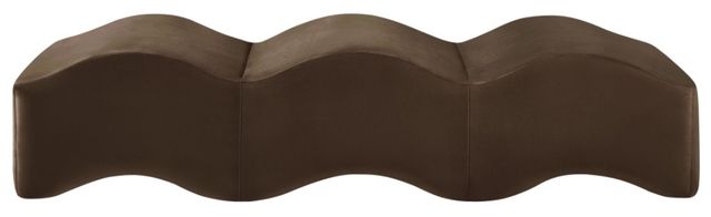 Meridian Furniture Wave Brown Velvet Upholstered Bench-1