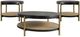 Coaster® Arini 3-Piece Black Occasional Table with Aged Brass Base Set-0