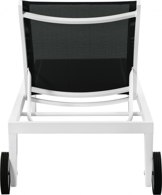 Meridian Furniture Nizuc Black/White Outdoor Patio Adjustable Sun Chaise Lounge Chair-3