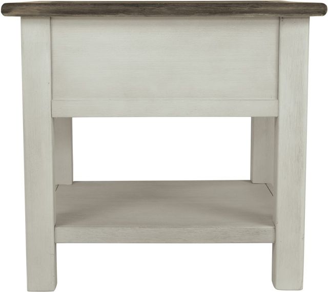 Signature Design by Ashley® Bolanburg Weathered Oak Rectangular End Table with Antique White Base -2