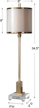 Uttermost® Villena Brushed Brass Plated Buffet Lamp-2