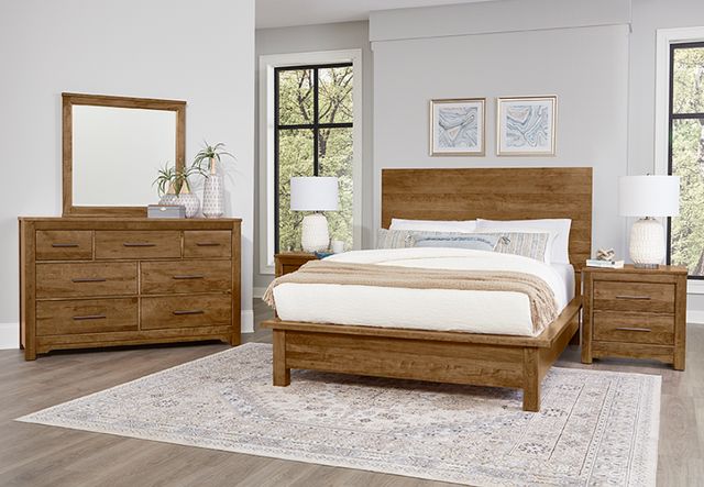 LM Co Home By Vaughan-Bassett Crafted Cherry by Ben & Erin Napier Medium Cherry Queen Terrace Bed-1
