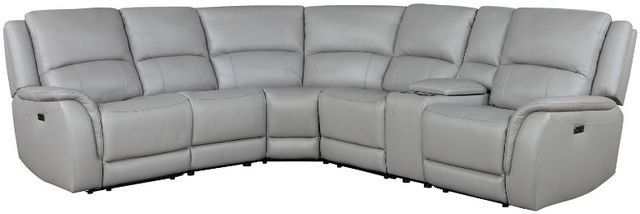 Steve Silver Co. Alexandria 6-Piece Stone L-Shape Power Reclining Sectional-0