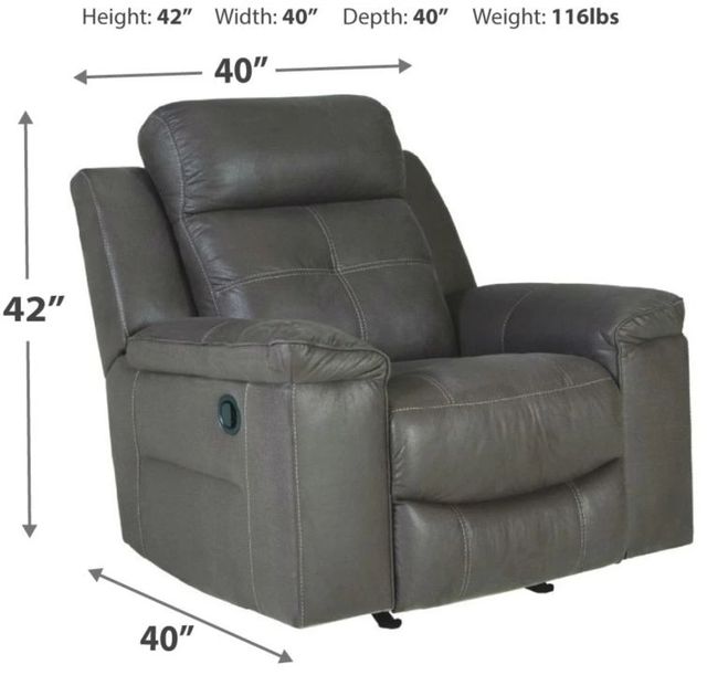 Signature Design by Ashley® Jesolo Dark Gray Rocker Recliner-1