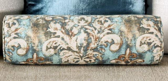 Furniture of America® Catarina Beige/Teal Sofa-2