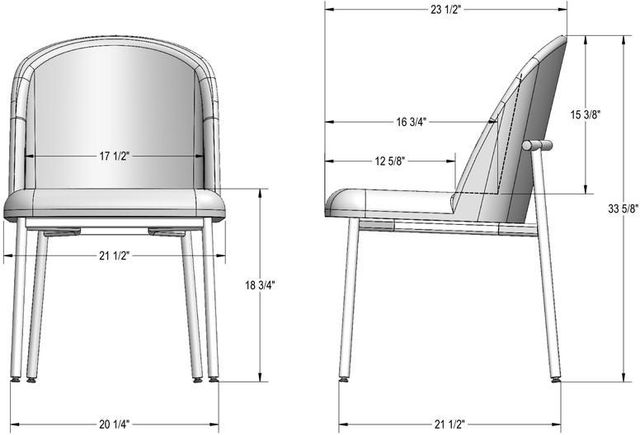 Amisco Customizable Luongo Dining Side Chair-2