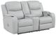 ACME Furniture Elonzo Light Gray Power Reclining Loveseat with Power Headrest and Console-0