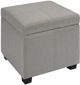 Kwality Imports 2012XS Light Gray Storage Ottoman-0