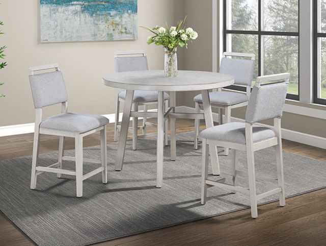 Crown Mark Blanche Gray/Weathered White Counter Dining Side Chair-1