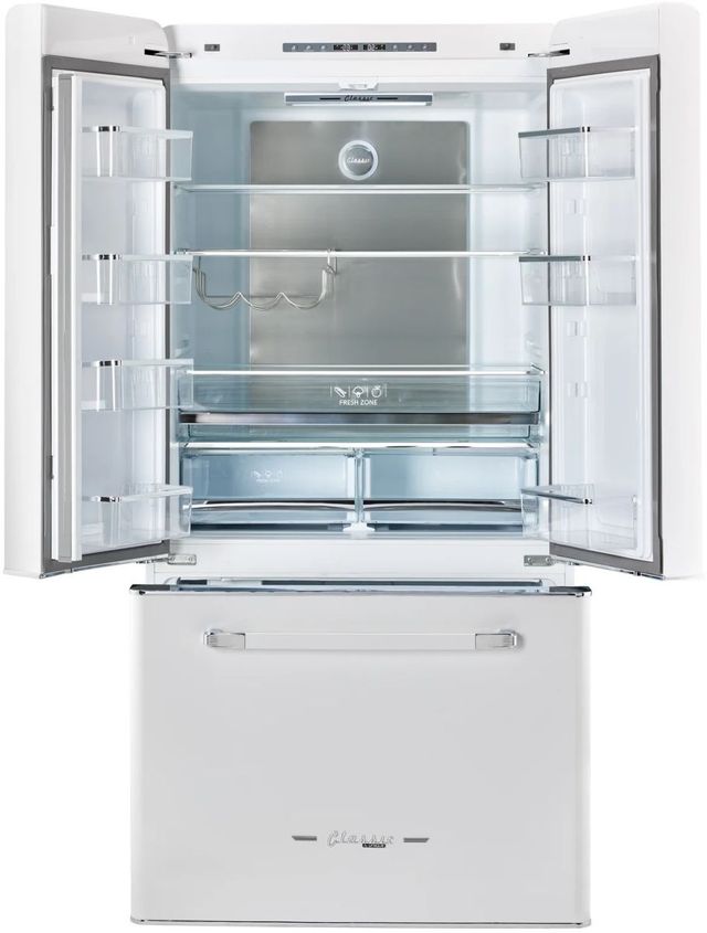 Unique® Appliances 36" 21.4 Cu. Ft. Marshmallow White Counter Depth French Door Refrigerator-1