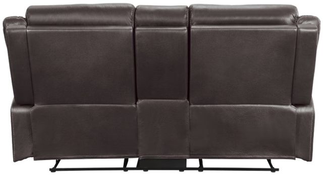 Homelegance® Yerba Dark Brown Double Manual Reclining Loveseat with Console-3