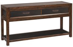 Legends Home Branson Two-Toned Rustic Buckeye Sofa Table