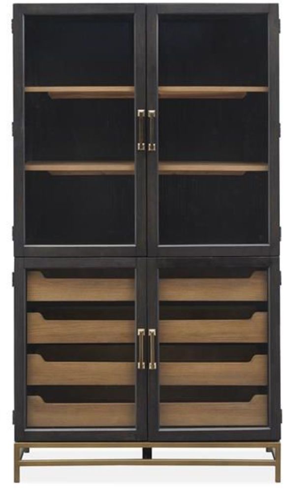 Magnussen Home® Lindon Two Tone Belgian Wheat/Coffee Bean Dining Cabinet-1