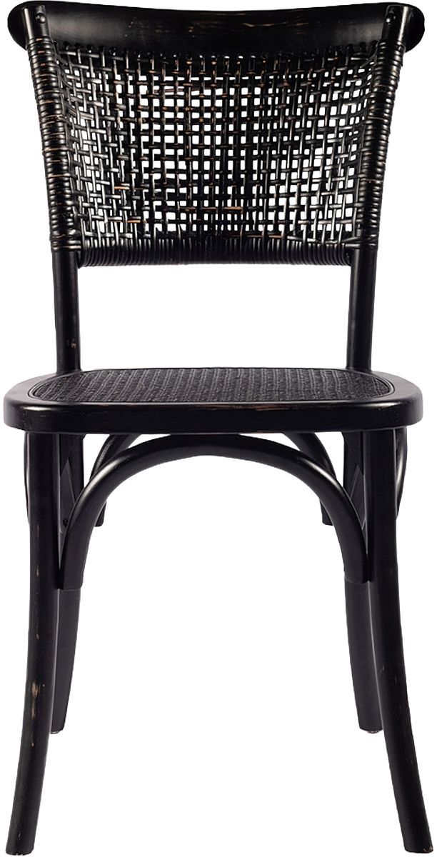 Moe's Home Collection Churchill 2-Piece Antique Black Dining Side Chair Set-1