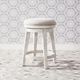 Liberty Furniture Modern Farmhouse Flea Market White/Gray Console Swivel Stool-1