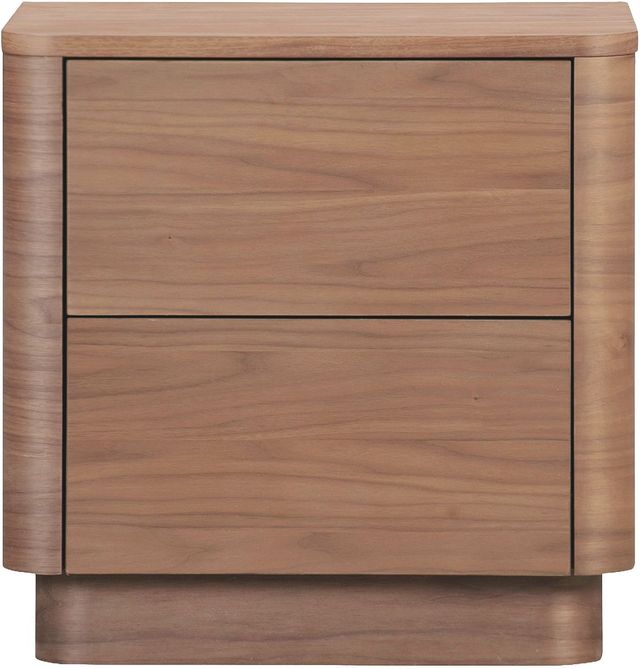 Moe's Home Collection Round Off Walnut Brown Tall Nightstand-2