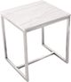Magnussen Home® Esme Brushed Nickel/White Marble Rectangular End Table-1