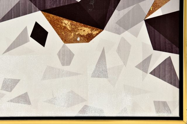 Moe's Home Collection Falling Triangles White Wall Decor-1
