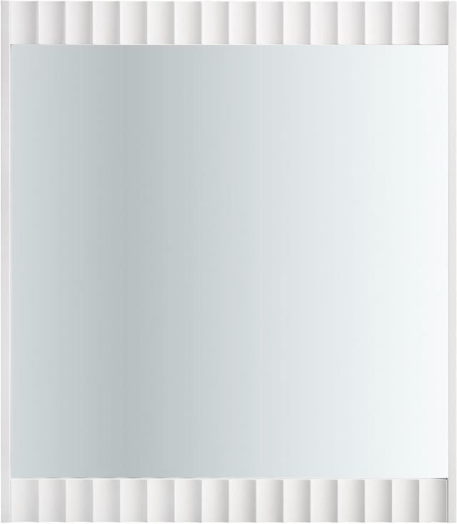 Meridian Furniture Modernist White Gloss Mirror-0