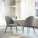 Armen Living Sunny 2-Pieces Gray Swivel Dining Chair Set-4