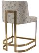 Century® Customizable Copenhagen Counter Stool with Brass Frame-1
