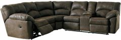 Signature Design by Ashley® Tambo 2-Piece Canyon Left-Arm Facing Manual Reclining Sectional