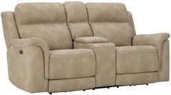 Signature Design by Ashley® Next-Gen DuraPella Sand Power Reclining Loveseat with Console