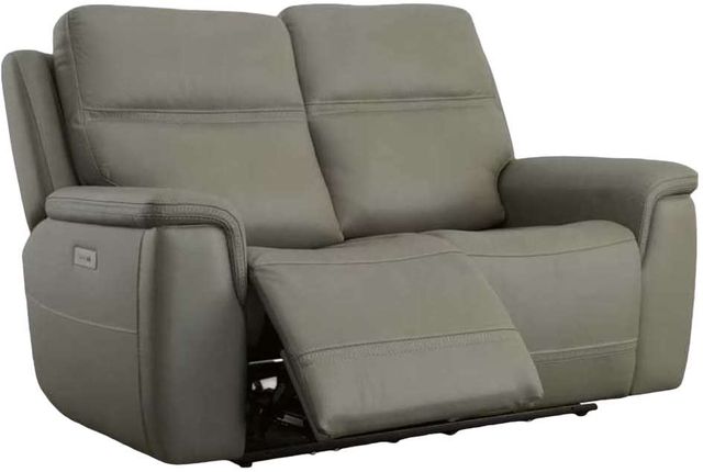 Flexsteel® Sawyer Gray Power Reclining Loveseat with Power Headrest and Lumbar-3