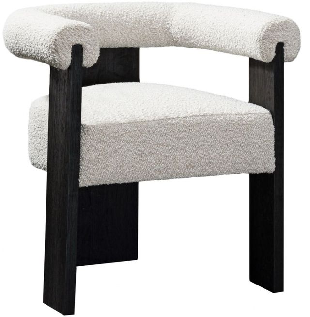 Meridian Furniture Barrel Cream/Black Dining Chair-0