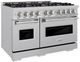 ZLINE 48" 6.7 cu. ft. Gas Range with 8 Burner DuoPro™ Cooktop and Dual Ovens in Satin Stainless Steel -2