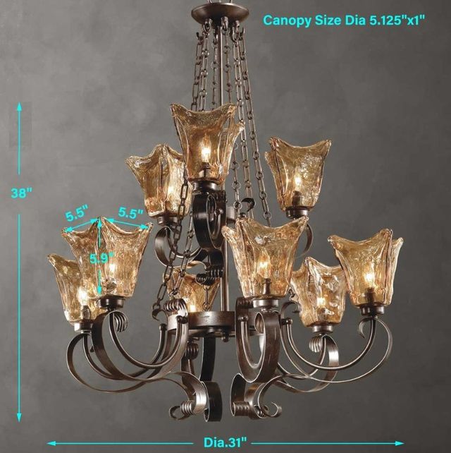 Uttermost® Vetraio Bronze Chandelier-2