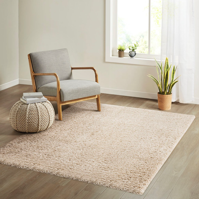 Olliix by Madison Park Camdyn Cream 6x9' Super Soft Polyester Shag Area Rug-2