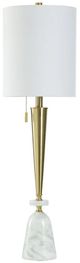 StyleCraft Carrera Gold/White Table Lamp-0