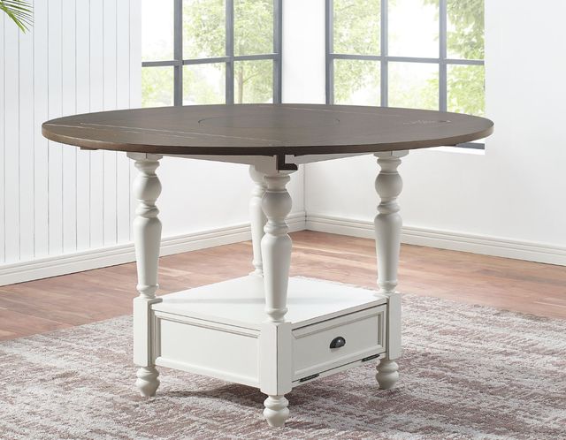 Steve Silver Co. Joanna 7-Piece Dark Oak/Ivory Counter Table Set-2