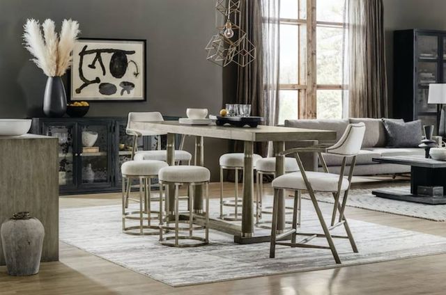 Hooker® Furniture Linville Falls Stack Rock Mink/Remington Porcelain Counter Stool-1