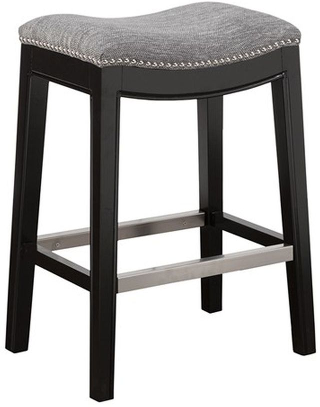 Olliix by Madison Park Grey Belfast Saddle Counter Stool-0