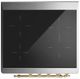 Ilve® Majestic III 30" Graphite Matte Pro Style Induction Range with Solid Door and Brass Trim-4