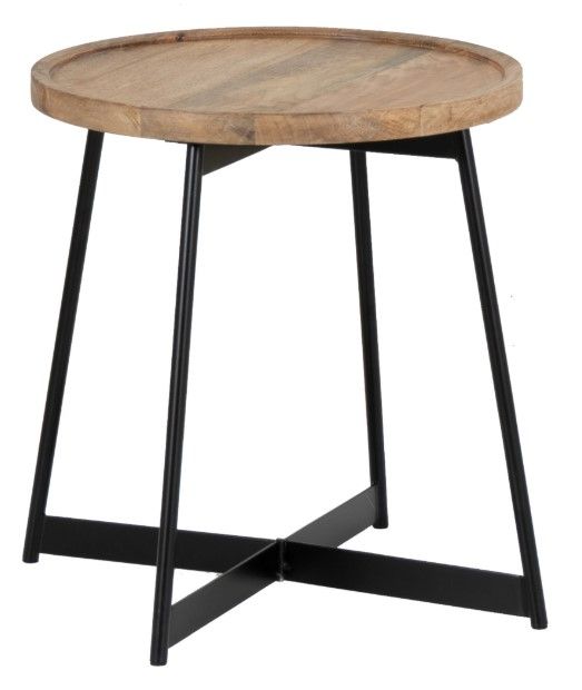Powell® Eggleston Black/Natural Side Table-0