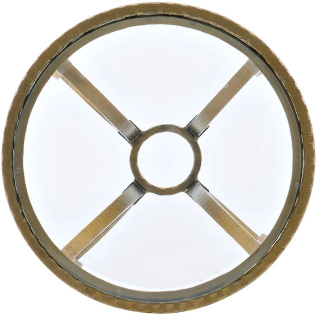 Hooker® Furniture Melange Laureng Glass Top Martini Table with Gold Base-3