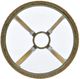 Hooker® Furniture Melange Laureng Glass Top Martini Table with Gold Base-3