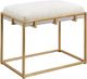 Uttermost® Paradox Gold/White Small Bench-0