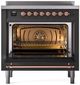 Ilve® Nostalgie II Series 36" Graphite Matte Pro Style Induction Range-1