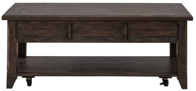 Liberty Furniture Paradise Valley Saddle Brown Lift Top Cocktail Table-2