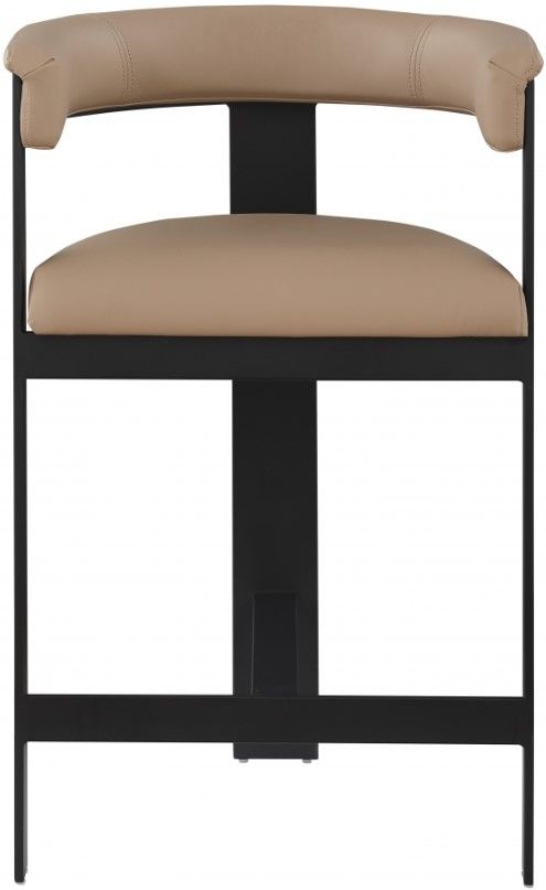 Meridian Furniture Romeo Tan/Matte Black Counter Stool-1
